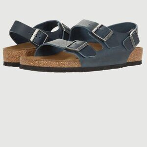 Birkenstock Milano, Leather, Midnight Blue, Size 43, US Size 10, Includes Box